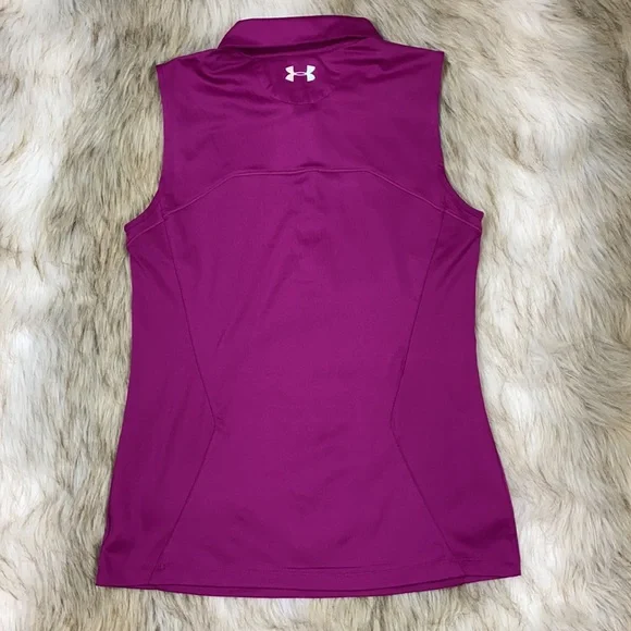 Under Armour Loose fuchsia Sleeveless Polo, Small - Picture 10 of 14